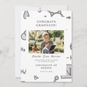 Afstuderen Moderne chemie Achtergrondelementen Kaart (Voorkant)