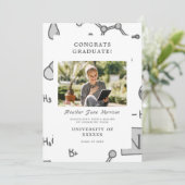 Afstuderen Moderne chemie Achtergrondelementen Kaart (Staand voorkant)