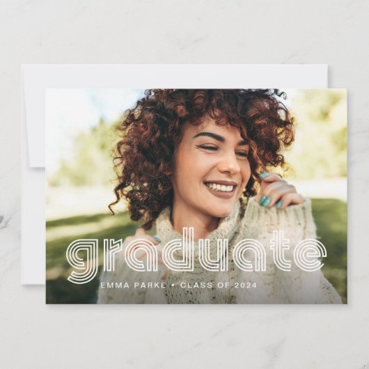 Afstuderen | Moderne disco typografie en twee foto Aankondiging (Voorkant)