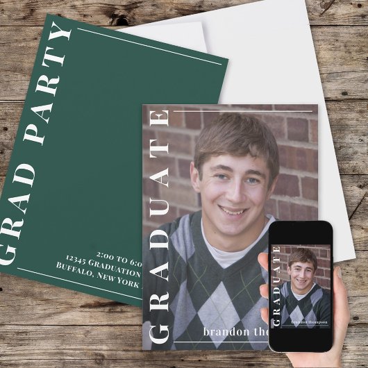 Afstuderen Moderne Eenvoudige Foto minimalistisch Kaart