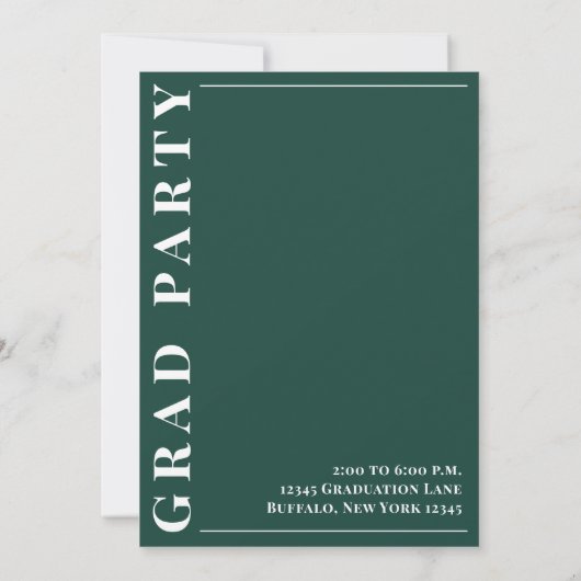 Afstuderen Moderne Eenvoudige Foto minimalistisch  Kaart (Achterkant)