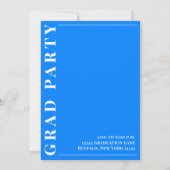 Afstuderen Moderne Eenvoudige fotominimalist Azure Kaart (Achterkant)