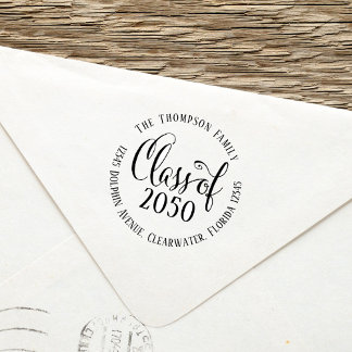 Afstuderen Moderne Eenvoudige Klasse Return-adres Zelfinktende Stempel