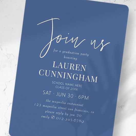 Afstuderen Moderne, eenvoudige minimalistische afb Kaart