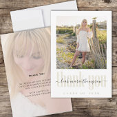 Afstuderen Moderne Eenvoudige Trendy Minimalist Ha Bedankkaart