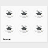 Afstuderen Moderne Elegant Script Typografie Ronde Sticker (Vel)
