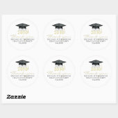 Afstuderen Moderne Elegant Script Typografie Ronde Sticker (Vel)