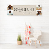Afstuderen moderne elegante typografie multi-foto spandoek (Insitu)