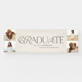 Afstuderen moderne elegante typografie multi-foto spandoek (Horizontaal)