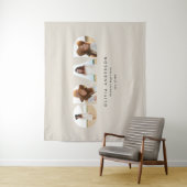 Afstuderen moderne elegante typografie multi foto wandkleed (In situ)