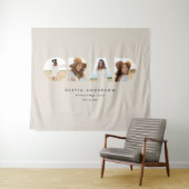 Afstuderen moderne elegante typografie multi foto wandkleed (In Situ (horizontaal))