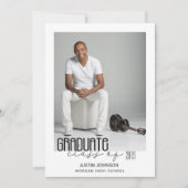 Afstuderen Moderne elegantie Feestdagenkaart (Voorkant)