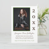 Afstuderen Moderne foto Eenvoudig Afstudeerder Jaa Aankondiging (Staand voorkant)