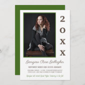 Afstuderen Moderne foto Eenvoudig Afstudeerder Jaa Aankondiging (Voorkant / Achterkant)