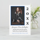 Afstuderen Moderne foto Eenvoudig Afstudeerder Jaa Aankondiging (Staand voorkant)