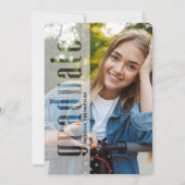 Afstuderen Moderne Foto Eenvoudige Stijlvolle Typo Kaart (Voorkant)