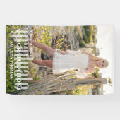 Afstuderen Moderne foto felicitatie eenvoudig Spandoek (Horizontaal)