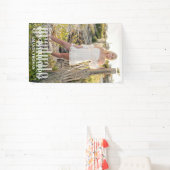 Afstuderen Moderne foto felicitatie eenvoudig Spandoek (Insitu)