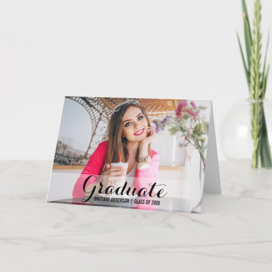 Afstuderen Moderne Foto Fold Kaart S B (Voorkant)