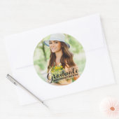 Afstuderen Moderne foto naam Stickers (Envelop)