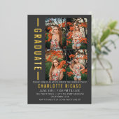 Afstuderen Moderne foto-sjabloon Aangepast Folie Uitnodiging (Staand Voorkant)