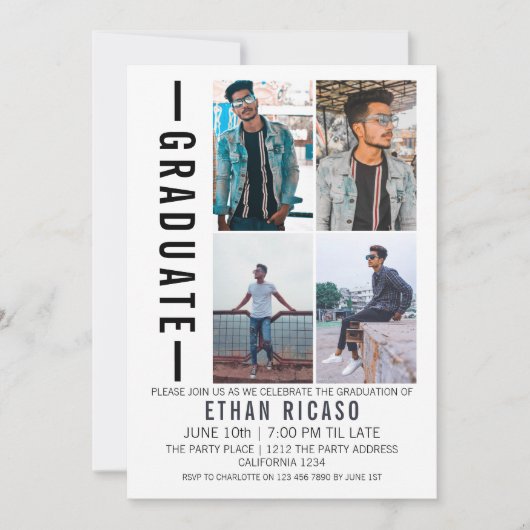 Afstuderen Moderne foto-sjabloon Aangepast Kaart (Voorkant)