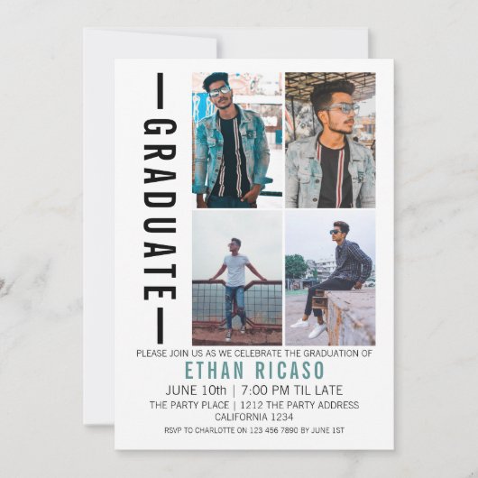 Afstuderen Moderne foto-sjabloon Aangepast Kaart (Voorkant)