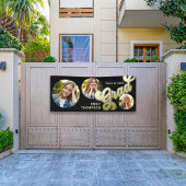 Afstuderen Moderne Foto Zwart en Goud Typografie Spandoek