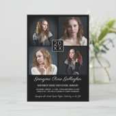 Afstuderen Moderne fotocollage Eenvoudig Afstudeer Aankondiging (Staand voorkant)