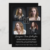 Afstuderen Moderne fotocollage Eenvoudig Afstudeer Aankondiging (Voorkant / Achterkant)