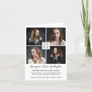 Afstuderen Moderne fotocollage Eenvoudig Afstudeer Aankondiging