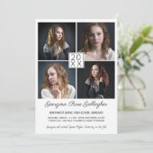 Afstuderen Moderne fotocollage Eenvoudig Afstudeer Aankondiging (Staand voorkant)