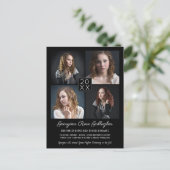 Afstuderen Moderne fotocollage Eenvoudig Afstudeer Aankondigingskaart (Staand voorkant)