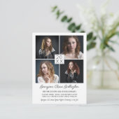 Afstuderen Moderne fotocollage Eenvoudig Afstudeer Aankondigingskaart (Staand voorkant)