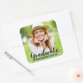 Afstuderen Moderne Fotonaam Sticker (Envelop)