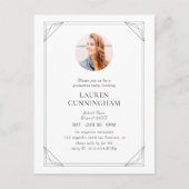 Afstuderen Moderne geometrische minimalistische fo Briefkaart (Voorkant)