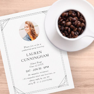 Afstuderen Moderne geometrische minimalistische fo Briefkaart