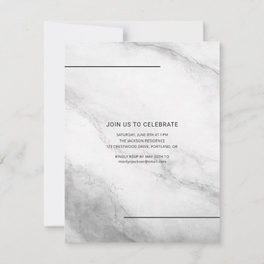 Afstuderen Moderne, gestapelde Dark Foto uitnodige Aankondiging (Achterkant)