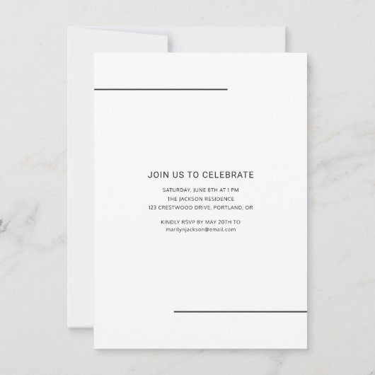 Afstuderen Moderne gestapelde tekstfoto Uitnodigen Aankondiging (Achterkant)