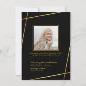 Afstuderen Moderne Gouden Geometrische Fotouitnodi Kaart (Achterkant)
