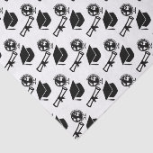 Afstuderen Moderne Icons Black en White Tassel Pet Tissuepapier (Detail)