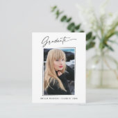 Afstuderen Moderne kalligrafie inkt Briefkaart (Staand voorkant)