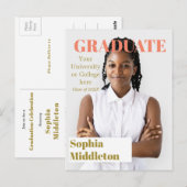 Afstuderen Moderne kop Afstuderen Foto Postca Briefkaart (Voorkant / Achterkant)