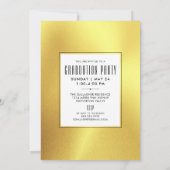 Afstuderen Moderne metallische goudvormig zwart Kaart (Achterkant)