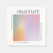 Afstuderen moderne minimale aura pastel-typografie servet (Voorkant)