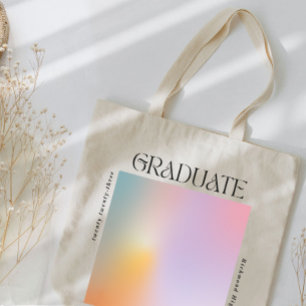 Afstuderen moderne minimale aura pastel-typografie tote bag