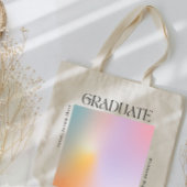 Afstuderen moderne minimale aura pastel-typografie tote bag