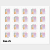 Afstuderen moderne minimale aura pastel-typografie vierkante sticker (Vel)