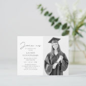 Afstuderen Moderne, minimale grafische foto Briefkaart (Staand voorkant)