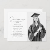 Afstuderen Moderne, minimale grafische foto Briefkaart (Voorkant / Achterkant)